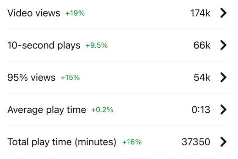Pinterest Management services, Statsistics for a vide image showing good pinterest marketing results for a brand's video
